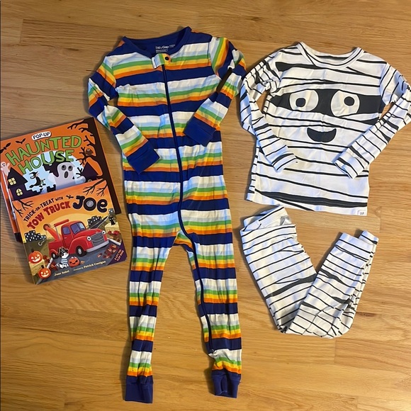 Toddler Kids Halloween Pajama and book bedtime Bundle, 4 pcs, size 3T - Picture 1 of 11